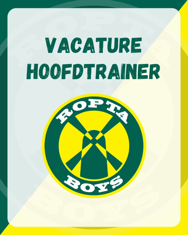 VACATURE HOOFDTRAINER V.V. ROPTA BOYS